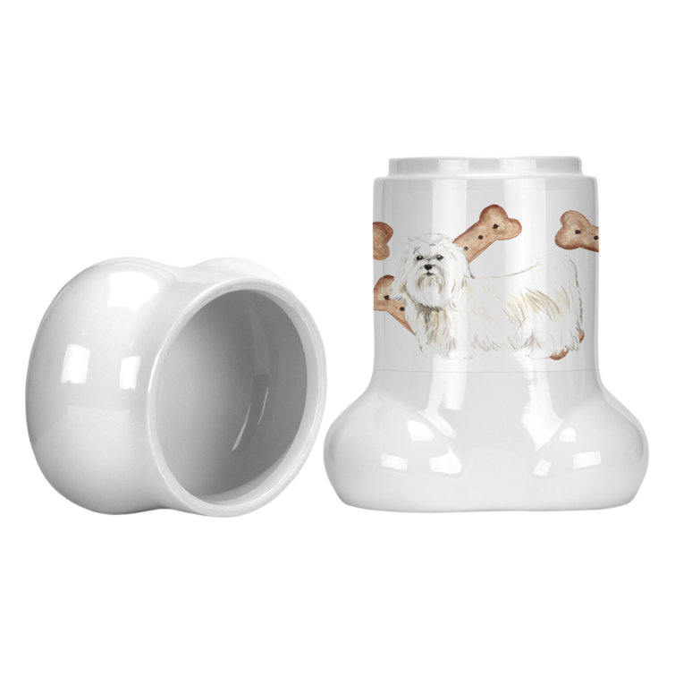 Tucker Murphy Pet™ Maltese Bone Shaped Pet Treat Jar Wayfair